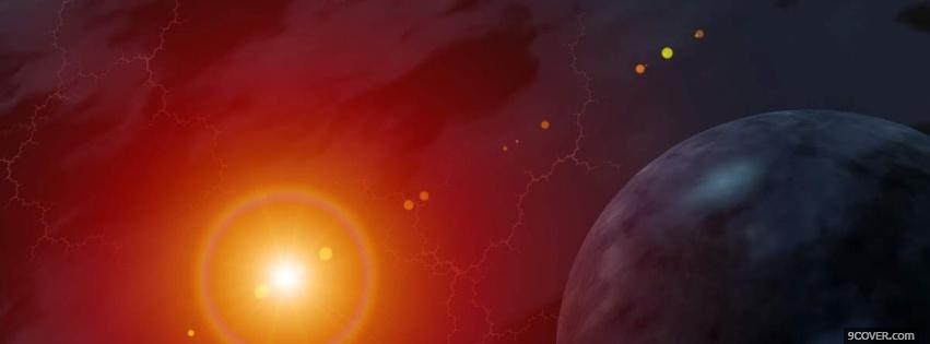 Photo planets in space Facebook Cover for Free