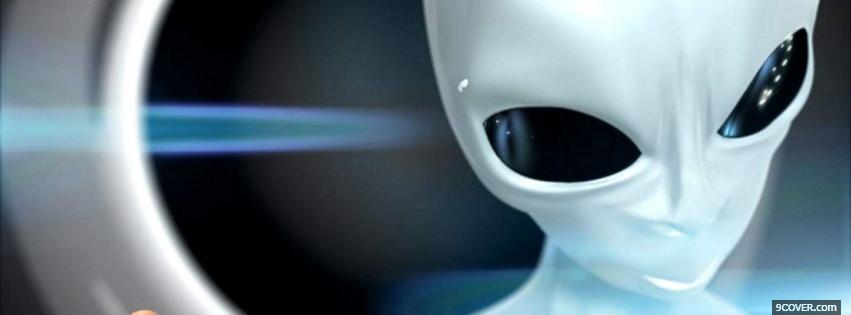 Photo white alien space Facebook Cover for Free