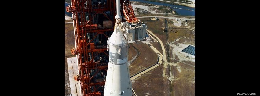 Photo saturn v apollo 11 space Facebook Cover for Free