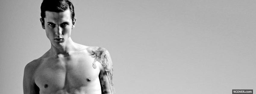 Photo man tattooed sexy men Facebook Cover for Free
