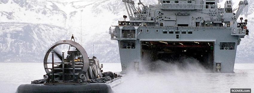 Photo us navy hovercraft war Facebook Cover for Free
