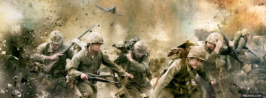 Photo in the war zone Facebook Cover for Free