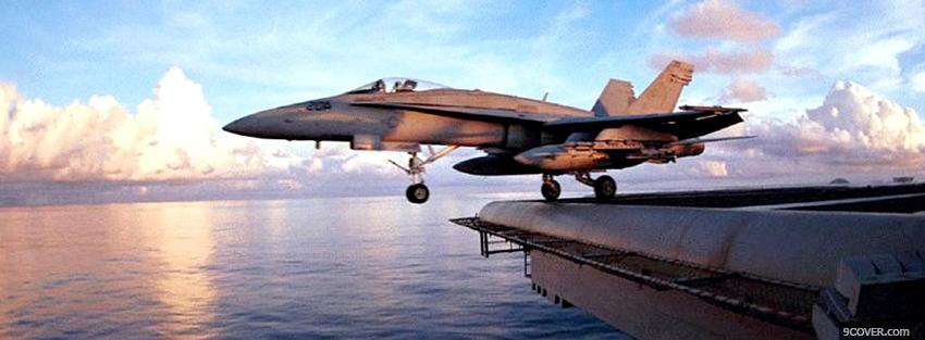 Photo aircraft carrier war Facebook Cover for Free