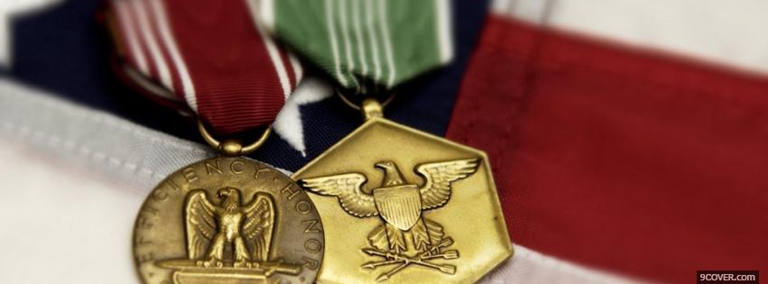 Photo medals military war Facebook Cover for Free