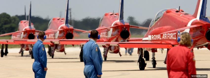 Photo red arrows air force Facebook Cover for Free