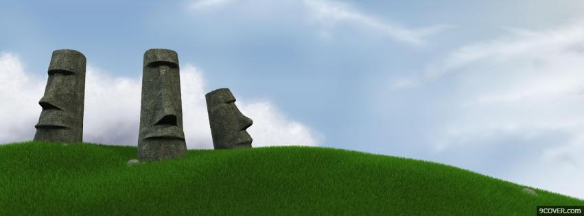 Photo Easter Islands Facebook Cover for Free
