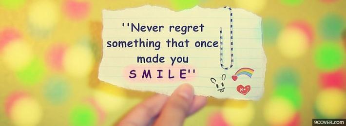 Photo Never Regret Facebook Cover for Free
