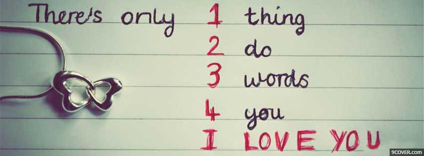 Photo Thing Do Words You I Love You  Facebook Cover for Free
