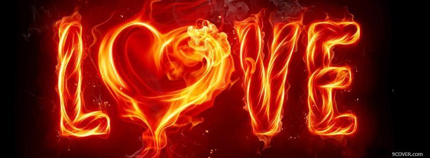 Photo Fire Love Facebook Cover for Free