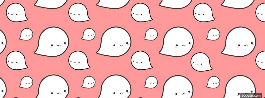 Photo Cute Ghost Halloween Facebook Cover for Free