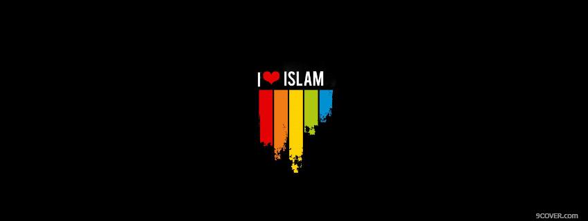 Photo I Love Islam Facebook Cover for Free