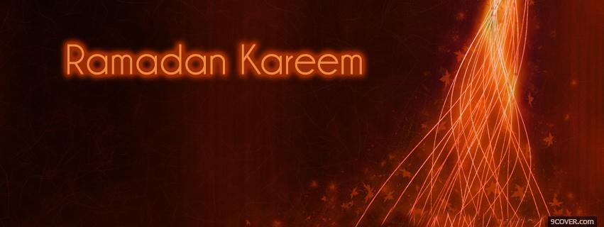 Photo Ramadan Kareem Facebook Cover for Free