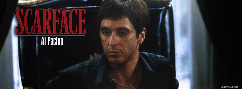 Photo Scarface Al Pacino Facebook Cover for Free