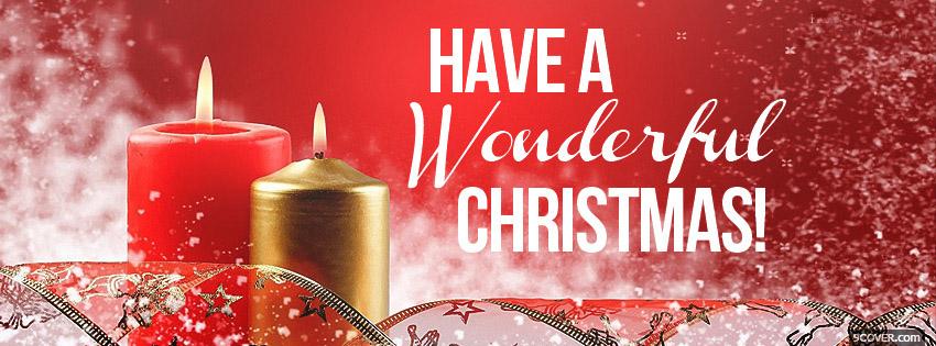 Photo Wonderful Christmas Facebook Cover for Free