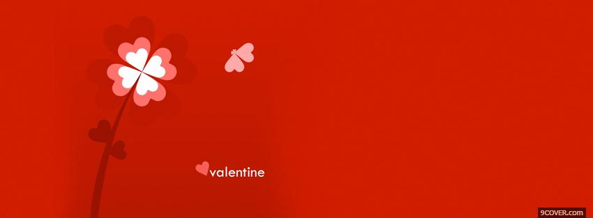Photo Butterfly Valentines Day  Facebook Cover for Free