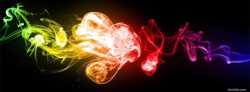 Photo abstract multicolor smog Facebook Cover for Free