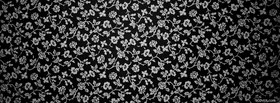 black and white flowers facebook cover