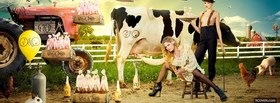 fashion shoot hot women on a farm facebook cover