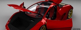 red alfa romeo car facebook cover