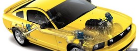 yellow mustang car parts facebook cover