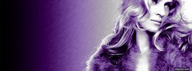 purple and white gorgeous uma thurman facebook cover