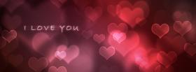 i love you with hearts facebook cover