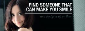 someone that can make you smile facebook cover