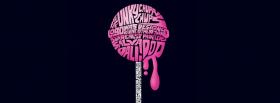 pink lollipop with quotes facebook cover