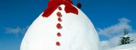 big decorated snowman facebook cover