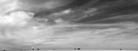 black and white scenery of the sky facebook cover