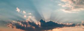 sun beaming out of cloud facebook cover