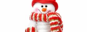 snowman with scarf facebook cover