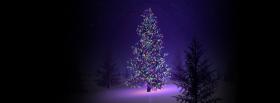 christmas tree in forest facebook cover