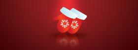 red mittens with white snowflake facebook cover