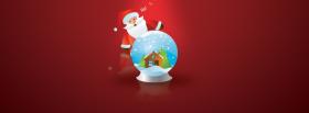 santa claus and snow globe facebook cover