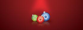 colorful christmas ornaments facebook cover