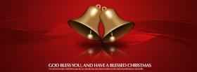 red gold festive bells facebook cover