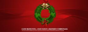christmas wreath and bells facebook cover