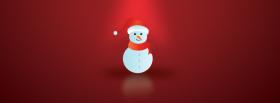 snowman with red hat facebook cover
