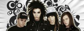 tokio hotel with abstract backround facebook cover