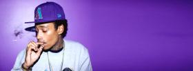 wiz khalifa with purple cap facebook cover