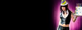 purple birthday girl candles facebook cover