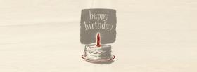 grey happy birthday cake facebook cover