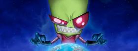 invader zim with the world facebook cover