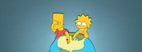 tv shows bart and lisa with the world facebook cover