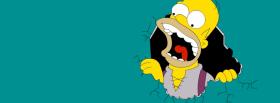 tv shows homer simpson eating wall facebook cover