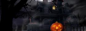 black cat and haunted house facebook cover