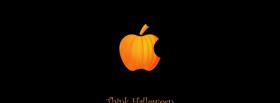 pumpkin on fire halloween facebook cover