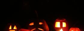 candles with halloween pumpkin facebook cover