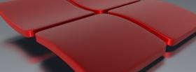 3d red windows computers facebook cover